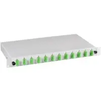 EFB Elektronik LWL-Patchpanel Spleisbox,19, 6xSC-Duplex, 50/125um, OM5, ausziehbar