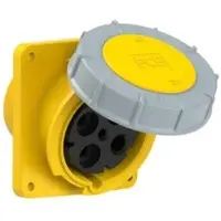 Pce 444-4 CEE-Anbausteckdose schräg (120x130) 125A 4p 4h IP67 POWER TWIST 4444