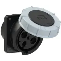 Pce 444-7fe CEE-Anbausteckdose schräg (114x114) 125A 4p 7h IP67 POWER TWIST 4447fe