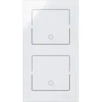 Kopp 851112010 HKi8 - Glas-Sensor, 2-fach, für 2x Schalter/Taster/Nebenstelle für Dimmer, Farbe: weiß