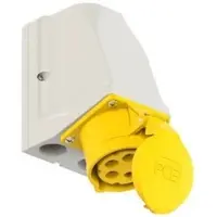 Pce 915-4w CEE-Wandsteckdose durchschleifbar 16A 5p 4h IP44 9154w