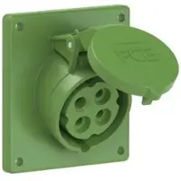 Pce 414-10f9 CEE-Anbausteckdose schräg (92x100mm) 16A 4p 10h IP44/IP54 41410f9