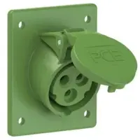 Pce 413-10f8 CEE-Anbausteckdose schräg (80x97mm) 16A 3p 10h IP44/IP54 41310f8
