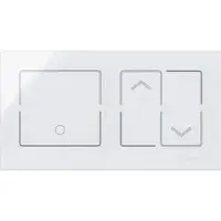 Kopp 851322010 HKi8 - Glas-Sensor, 2-fach, für 1x Schalter/Taster, 1x Jalousieschalter/-taster, Farbe: weiß