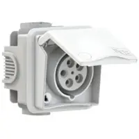 Pce 885-9v CEE-Unterputzsteckdose inkl. UP-Dose Design 16A 5p 9h IP44 (weiß) 8859v