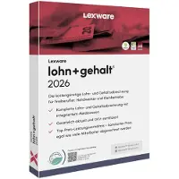 Lexware lohn+gehalt 2026 Jahresversion (365-Tage), Buchhaltung, Voll, 1 Lizenz(en), Box, Deutsch, 1 Jahr(e)