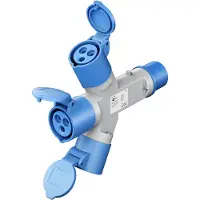 Goobay CEE-Y-Adapter, CEE-Stecker auf 3x CEE-Kupplung