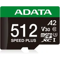 ADATA Speed Plus, 512 GB, MicroSDXC, Klasse 10, 180 MB/s, 160 MB/s, Class 3 (U3)