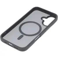 AccuCell Hülle passend für Apple iPhone 16 - schwarz transparent MagSafe Wireless Charging