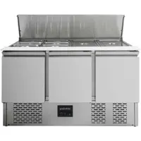 Vaiotec Saladette / 3-fach mit Klappdeckel, 1365 x 700 mm
