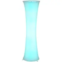 RL Elegante Steh Leuchte dimmbar Textil weiß Diele Büro Lampe im Set inkl.RGB-LED Leuchtmittel