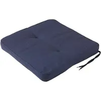 Brafab Sitzkissen Indu von aus Dralon-Stoff, klassisch, blau, mit Bändern zur Befestigung