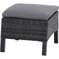 Siena Garden Taranto Hocker Aluminium/Geflecht Anthrazit matt inkl. Kissen