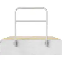 SCHAKE Abweisebügel aus Stahlrohr Ø48mm Breite: 1000mm, Höhe: 1200 mm + Querholm, für Wandmontage, inkl. 2 Bodenhülsen 443.15W