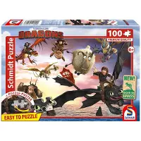 Schmidt Spiele Dragons Drachenreiter in Aktion, Puzzle, Kinderpuzzle, 100 Teile, ab 6 Jahren, 56547