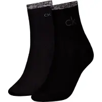Calvin Klein Socken "CK WOMEN SHORT SOCK 2P SHINY LOGO" 2 Paar, 1x mit Glitzer-Logo