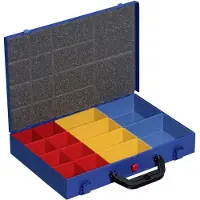 Allit Metall-Kleinteilekoffer EuroPlus Pro M 34L-14 blau 14 Einsatzboxen