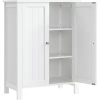 Vasagle Badkommode Badezimmerschrank, 2 verstellbare Ebene, 30 x 60 x 80 cm