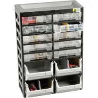 Allit 458140 Lagerregal VarioPlus Basic D 21 (b x h x t) 305 x 435 x 170 mm Schwarz, Grau, Gelb 1 Stück