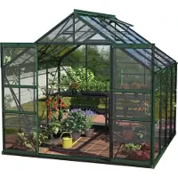 Pergart Vitavia, Aktionsangebot (inkl. 100 Euro Zubehör): Gewächshaus "Mars 6700", smaragd grün, 6,7 m², 3 mm ESG