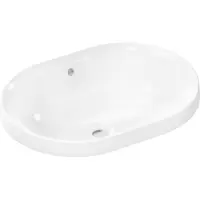 Hansgrohe Xuniva U Einbauwaschtisch, mit Überlauf, ohne Hahnloch, 550x400mm, weiß, 60157450