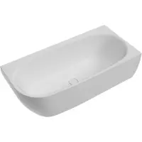 Hoesch Eck-Badewanne iSENSI Monolith 170x75cm, re, 1- Üb.- + Abl, chrom, weiß