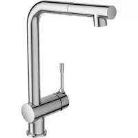 Ideal standard Ceralook Einhebel-Küchenarmatur, mit hohem Auslauf, Niederdruck, herausziehbare Funktionshandbrause, chrom, BC177AA