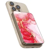 Selencia Vivid Powerbank 5.000 mAh - Geeignet für MagSafe und Qi - Desert Gold / Rosy Marble