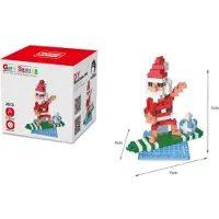 Tinisu Weihnachtsmann Surfbrett Micro-Bricks Figur Bausatz Weihnachten Klemmbausteine