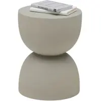 Premium Living Hocker Tondo Steinoptik Hellgrau