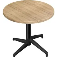 GGM Möbel WAP | Bistro Außen Tisch | Ø:H 70 x 74 cm | Eiche / Schwarz | Rund