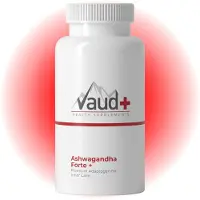 Vaud Ashwagandha Forte - Ashwagandha Kapseln KSM-66 - Ashwagandha Extrakt 300 mg - Starkes Adaptogen gegen Stress, Angst & Anspannung - Unterstützt