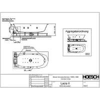 Hoesch Monolith Einbau Whirlwanne iSensi Vorwand 1900x900 links mit Laola II 3841Z.010305002