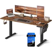 Songmics Schreibtisch , braun , Maße (cm): B: 160 H: 72