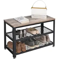 Vasagle Schuhbank, Schuhschrank mit Sitzfläche, Schuhregal