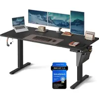 Songmics Höhenverstellbarer Schreibtisch elektrisch 60 x 160 x (72-120) cm LSD136B01