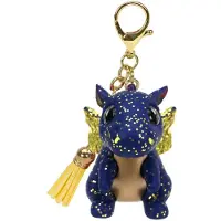 TY Mini Boos key ring, sapphire Dragon pendant