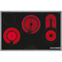 Bosch Serie 6 PKC845FP1D, Schwarz, Integriert, Keramik, Glaskeramik, 4 Zone(n), 4 Zone(n)
