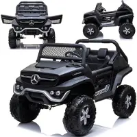 Lean Sport Doppeltes Elektroauto für Kinder Mercedes Unimog 4x4, schwarz
