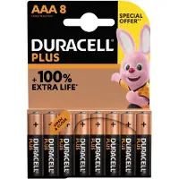Duracell - Batterie Plus 100% AAA, Blisterpackung mit 8 Stück