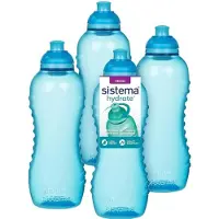 Sistema 460ml Squeeze Bottle Blue 4 Pack