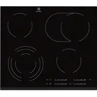 Electrolux EHF6547FXK, Schwarz, Integriert, Keramik, 4 Zone(n), 4 Zone(n), Köcheln