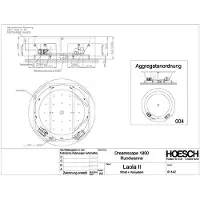 Hoesch Whirlwanne Dreamscape Rund 1800 mit System Laola II Whirl+ Air 6114Z.010305004