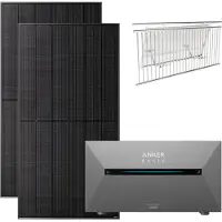 Anker SOLIX 1.000 W Balkonkraftwerk mit Solarbank Pro 2 mit Halterung für Balkongeländer
