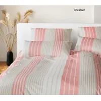Elegante Bettwäsche Range - 155x220 cm + 40x80 cmkorallrot
