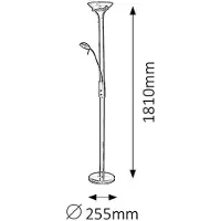 Rabalux 4076 Stehlampe Beta, R7s-G9, 230W, 2700K, 4970lm, bronze-silber, rund, warmweiß, Klassisch