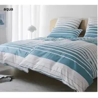 Elegante Bettwäsche Refine - 135x200 cm + 40x80 cmgrau-aqua