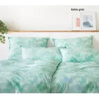Elegante Bettwäsche Lucid - 135x200 cm + 40x80 cmtürkis grün