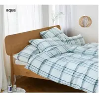 Elegante Bettwäsche Samsö - 155x220 cm + 40x80 cmaqua