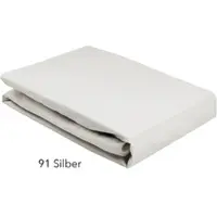 Elegante Spannbettlaken für Topper - 140-160cm 91 silber